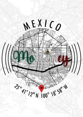 Monterrey MEXICO Map