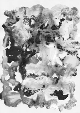 Black White Ink Abstract 1