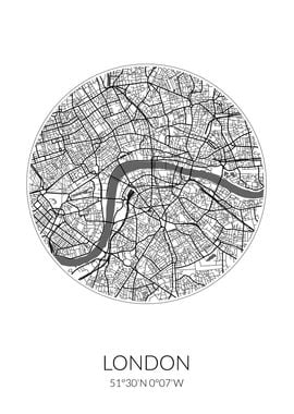 London City Map White