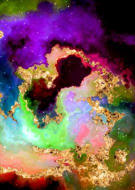 100 Starry Nebula in Space