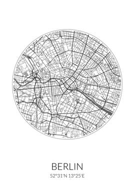 Berlin City Map White