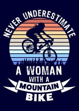 Woman Mountain Biking Gift