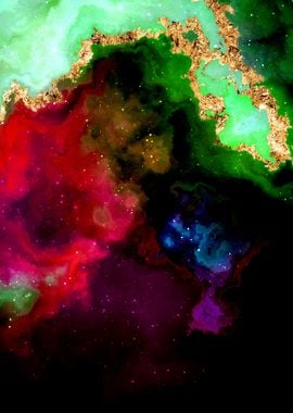 100 Starry Nebula in Space