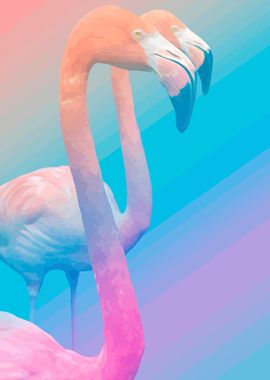 Pastel Flamingos