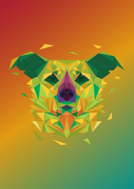 Dog in Lowpoly Art