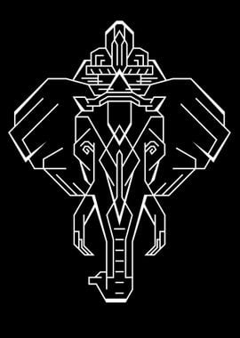 Elephant Animal Geometric