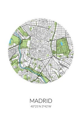 Madrid Circle City Map