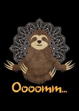 Funny yoga Sloth Gift For