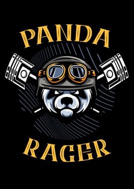 Panda Racer Motorcyclist