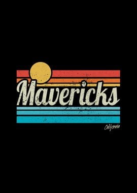 Mavericks Surfing Retro