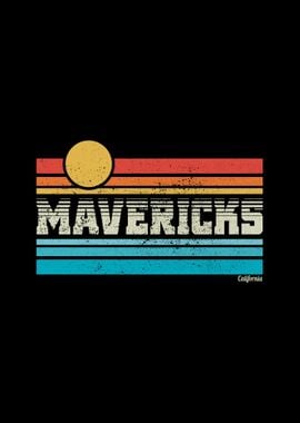 Mavericks Surfing Retro