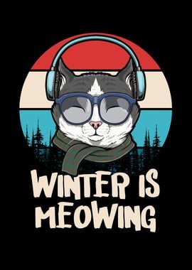 Funny Cat Motif Winter