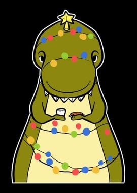 TRex Hates Christmas Dino