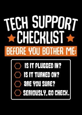 Tech Support Checklist Sys