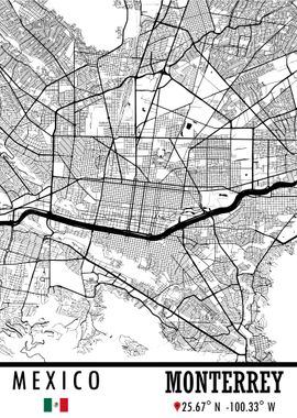 Monterrey MEXICO Map