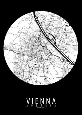 Vienna City Map Full Moon