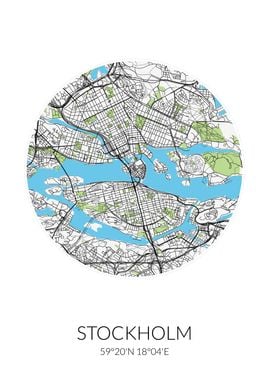 Stockholm Circle City Map