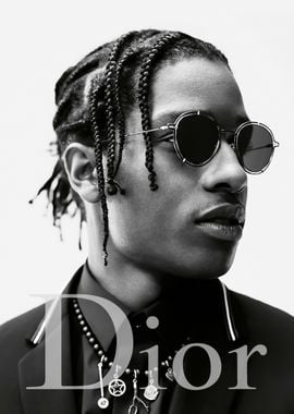 ASAP Rocky Dior' Poster, picture, metal print, paint by Panda