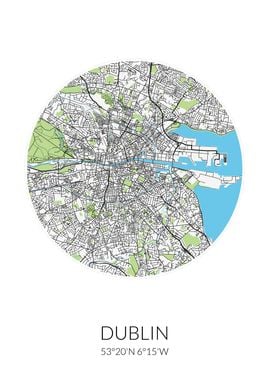 Dublin Circle City Map