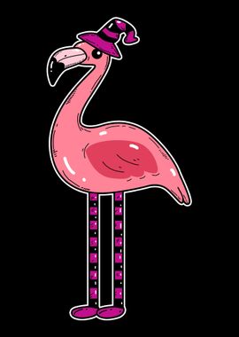 Flamingo witch witchcraft