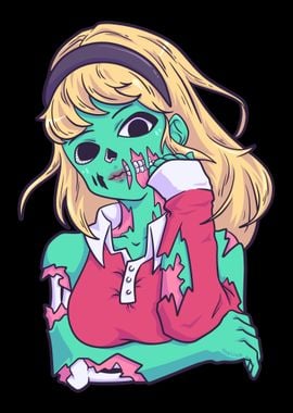 Blonde girl Woman Zombie H