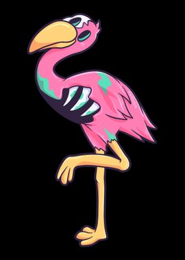 Flamingo pink zombie monst