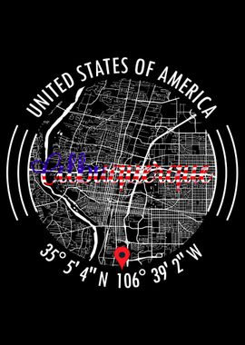 Albuquerque USA Map