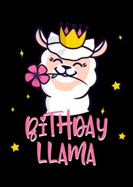 Birthday Llama cute Alpaca