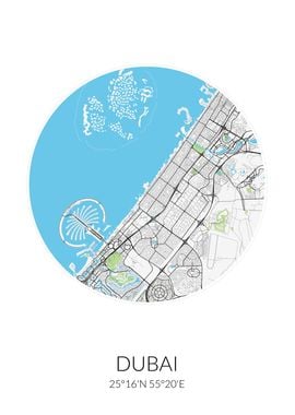 Dubai Circle City Map