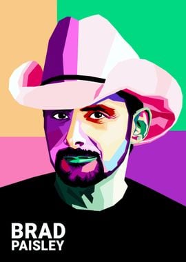 brad paisley pop art style