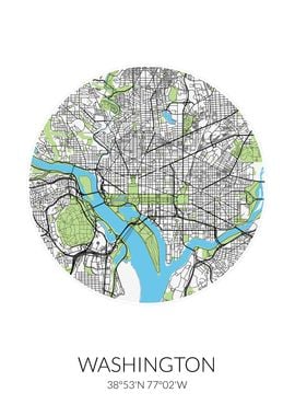 Washington Circle City Map