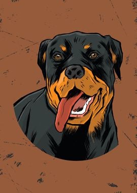 Rottweiler Dog Portrait