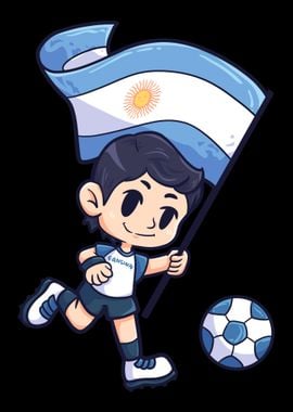 Football Argentina flag Yo