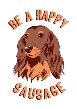 Happy Sausage Dog Funny