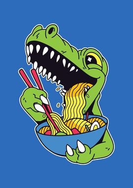 TRex Eating Ramen