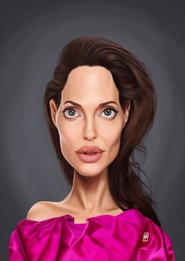 'Angelina Jolie' Poster, picture, metal print, paint by rob art ...