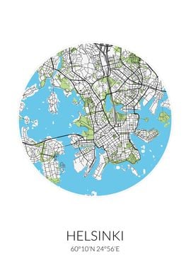 Helsinki Circle City Map