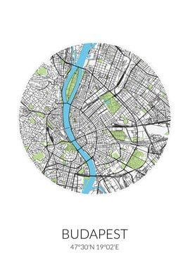 Budapest Circle City Map