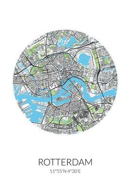 Rotterdam Circle City Map