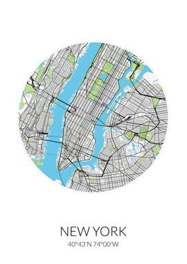 New York Circle City Map