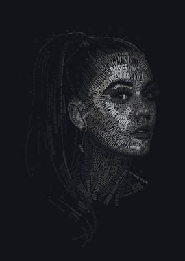 Katy Perry Poster Text Art