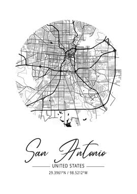 San Antonio Area City Map