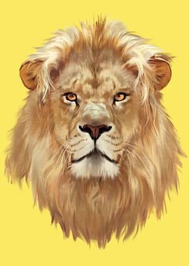 Lion Animal painted