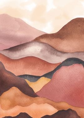 Abstract brown mountains 