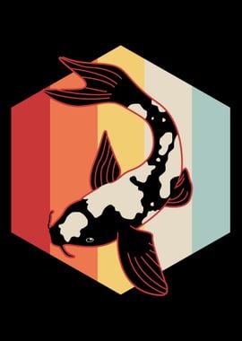 Koi Fish Retro Vintage