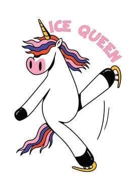 Unicorn Ice Skating Queen