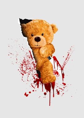 Horror Teddy Bear Blood