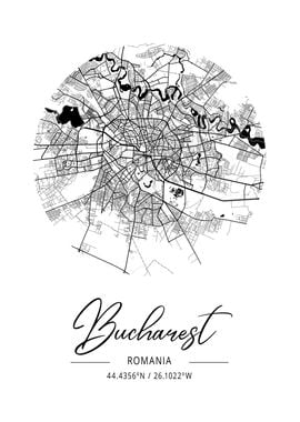 Bucharest Area City Map