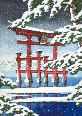 Miyajima Shrine In Snow