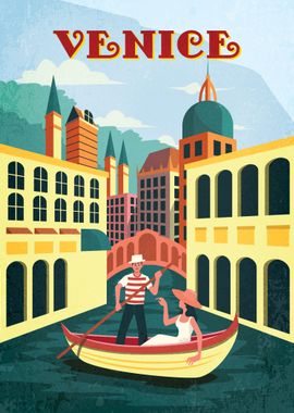 Venice Vintage Poster